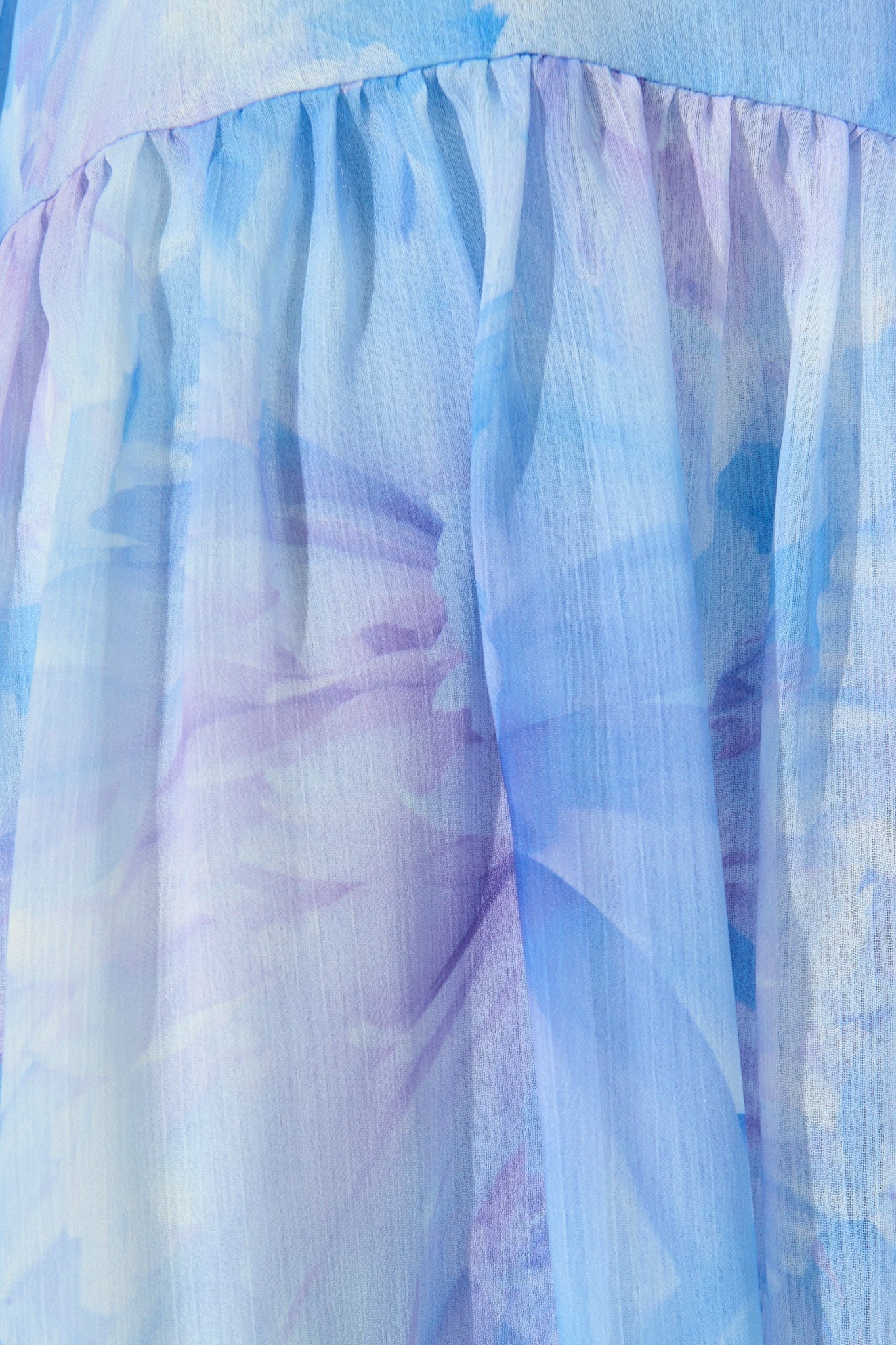 Dawnfall Dress in Blue Floral Chiffon