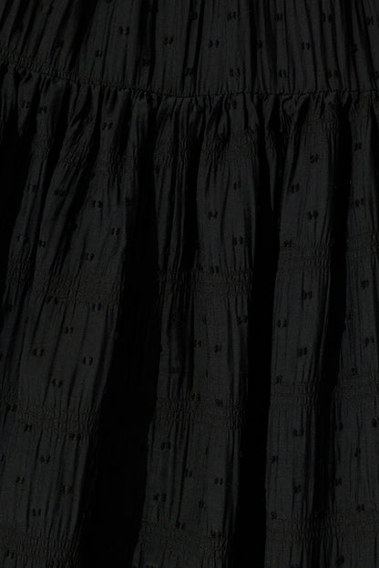 Lila Rea Maxi Sundress in Black Swiss Dot