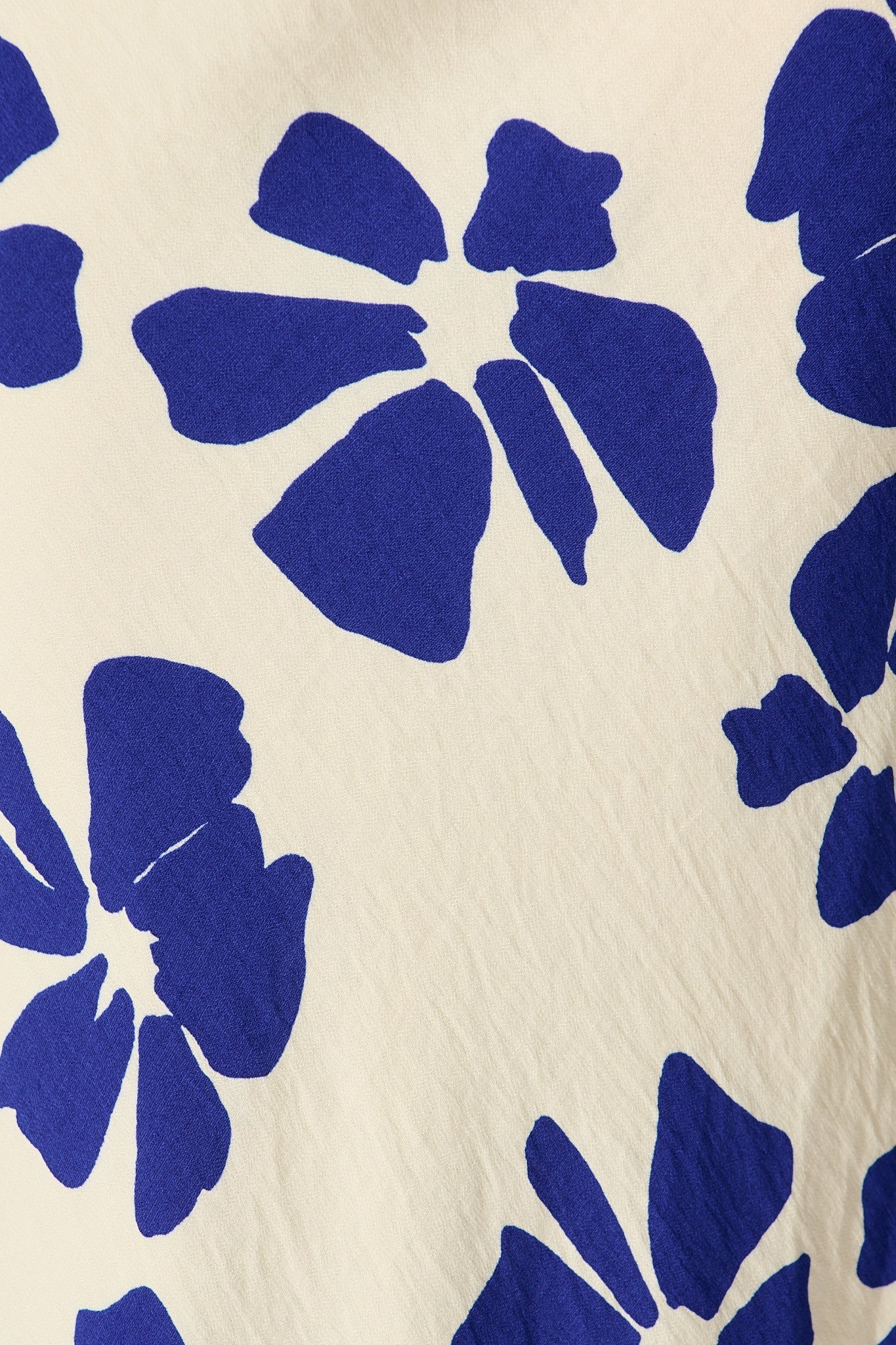 Lanah Maxi Skirt in White with Blue Flower Print