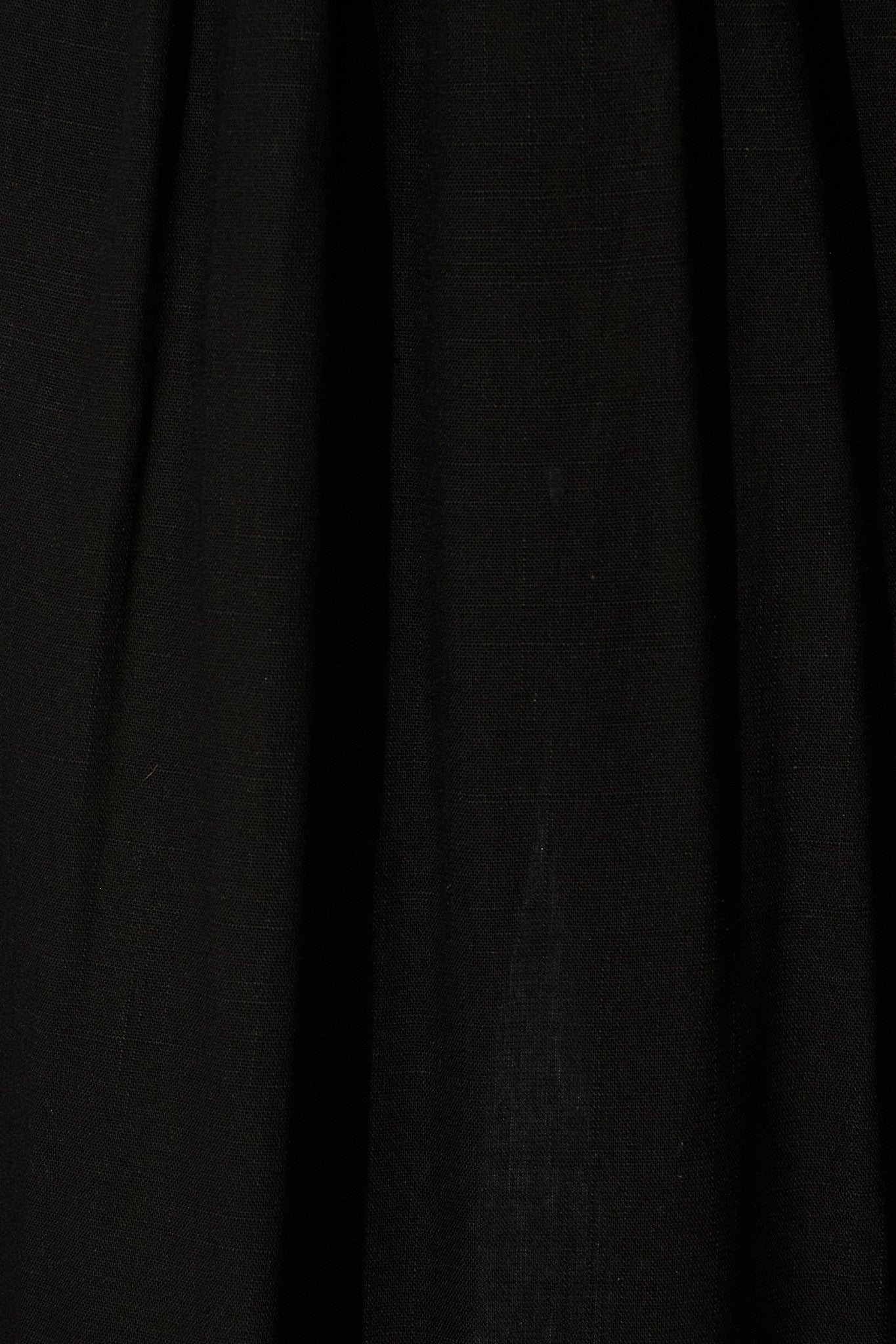 Ordella Midi Dress in Black Linen Blend with Belt