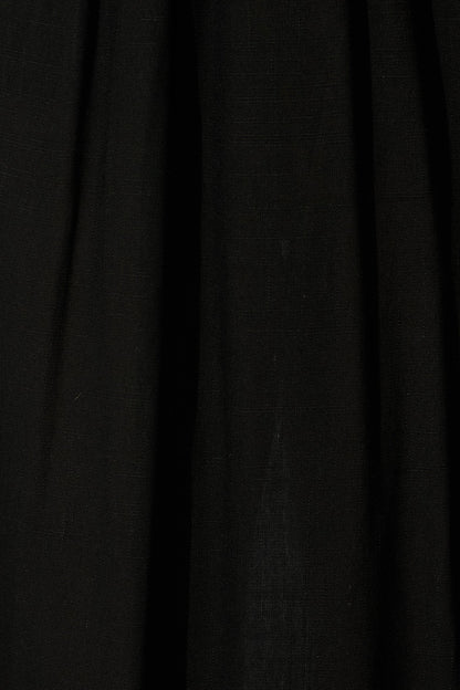 Ordella Midi Dress in Black Linen Blend with Belt