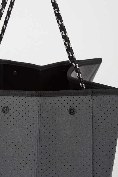 august + delilah Rania Neoprene Tote Bag in Grey