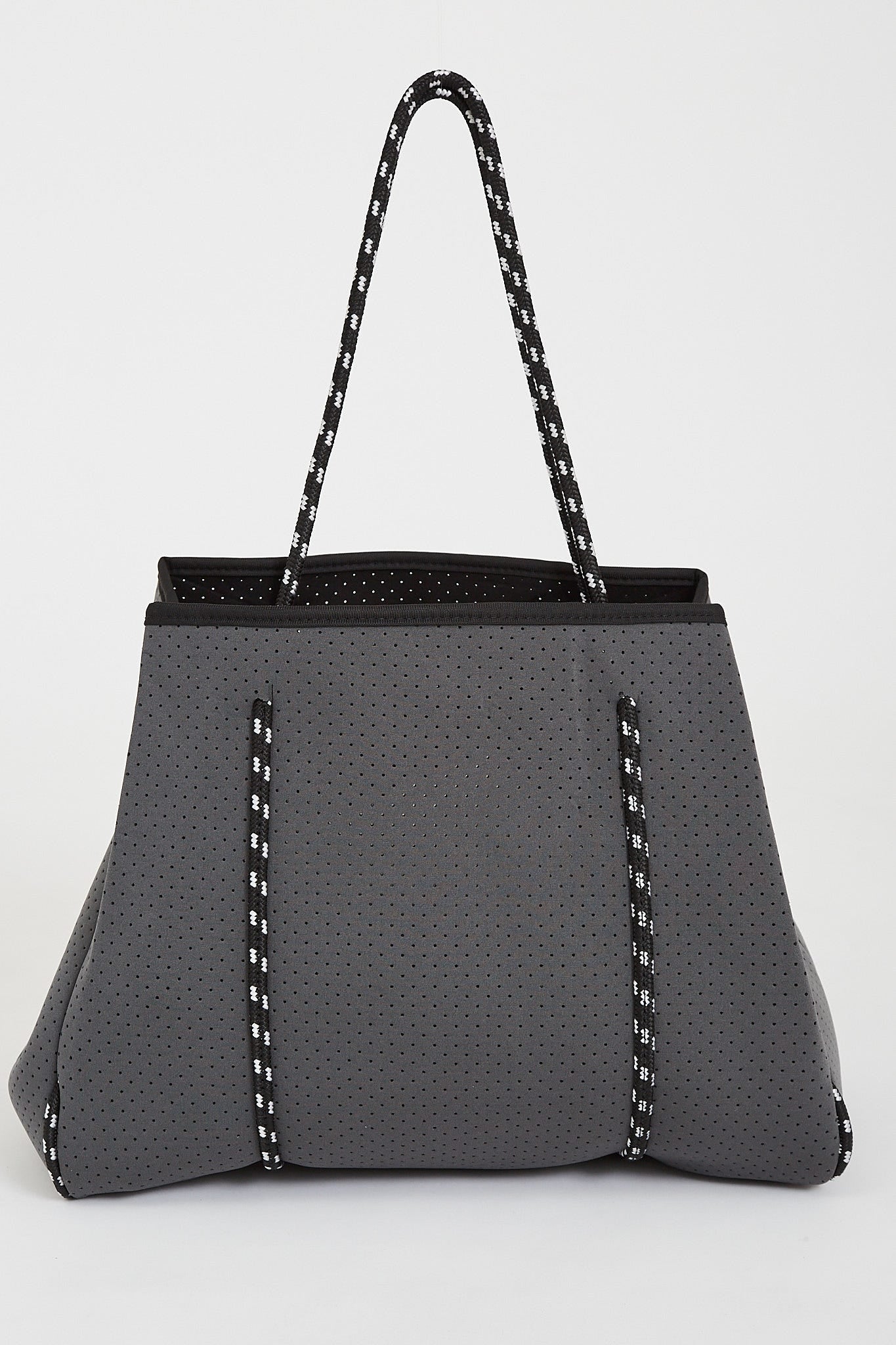august + delilah Rania Neoprene Tote Bag in Grey